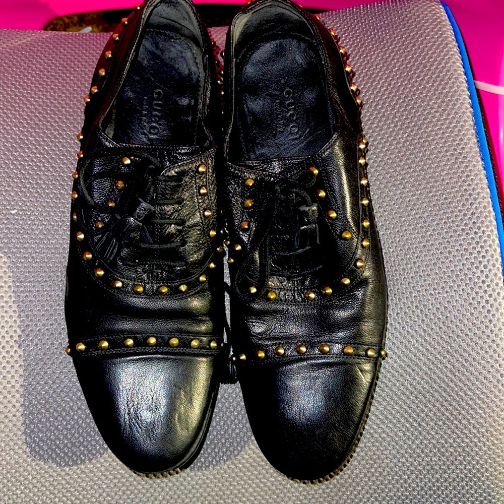 Gucci Goodyear studded lace up shoes size 36